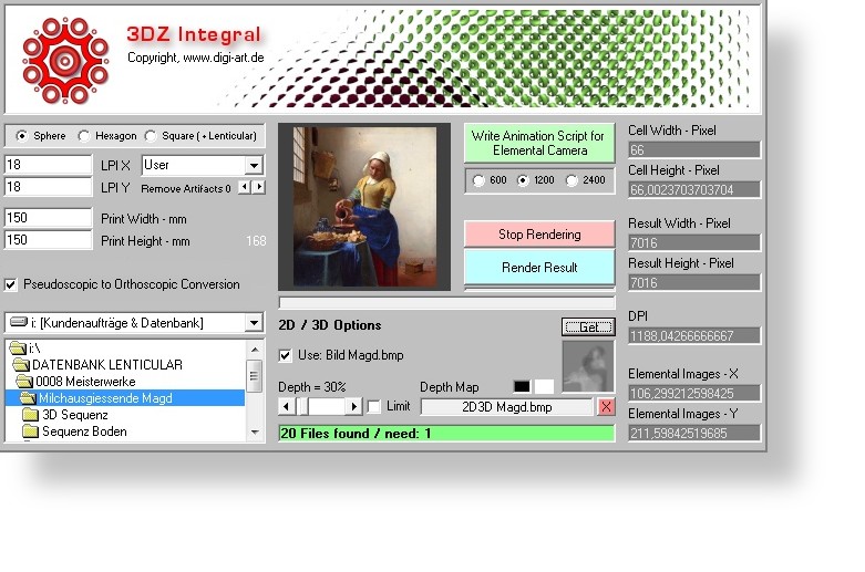 3D Integral Imaging Software