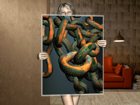 3D Chains Lenticular Animation