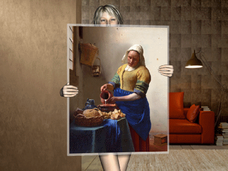 3D Old Woman Lenticular Animation